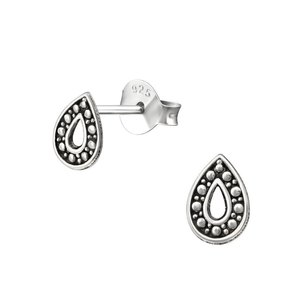 Sterling Silver Teardrop Stud Earrings – Hypoallergenic​